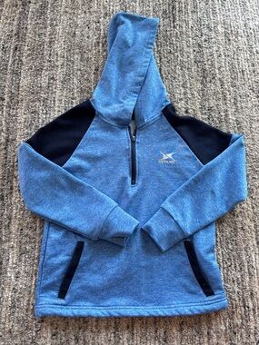 Southland Kids Blue Hooded Quarter-Zip Pullover Sweater